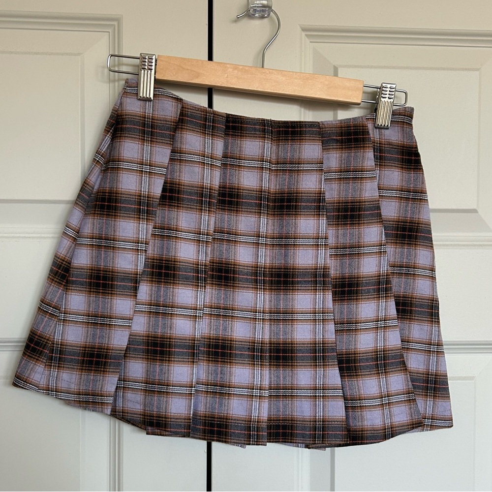 Forever21 Purple Plaid Mini Skirt